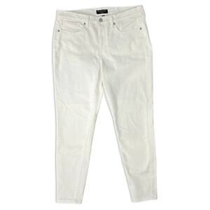 Banana Republic White Mid Rise Skinny Fit Jeans size 31 / 12 Stretch Summer